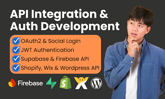 setup oauth2 social login, jwt, supabase firebase wordpress api, shopify wix api