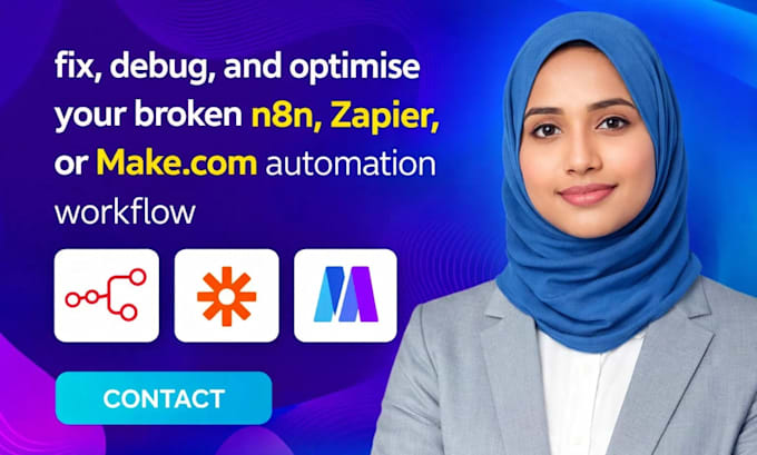 fix, debug, and optimise your broken n8n, zapier, or makecom automation workflow