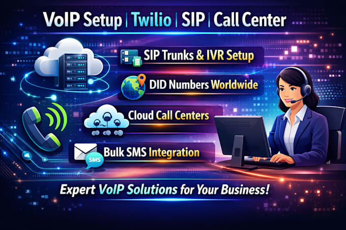setup twilio voip system with IVR and sip trunk