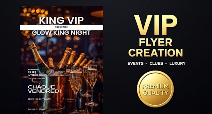 design a luxury and vip event flyer