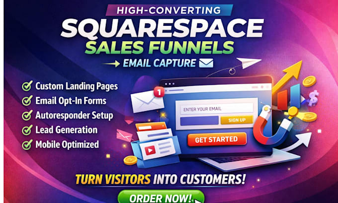 build squarespace funnel with email capture