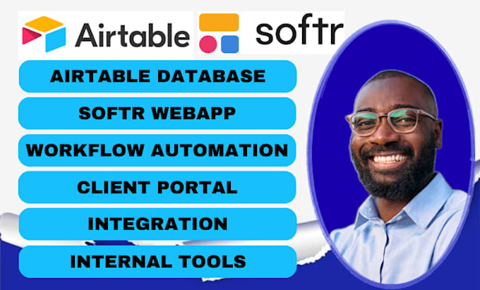 be airtable softr expert automation integration, airtable database client portal