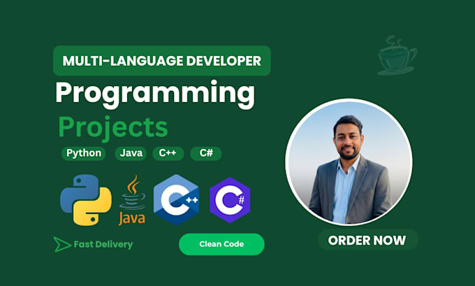 do coding tasks and projects in java , cpp and python