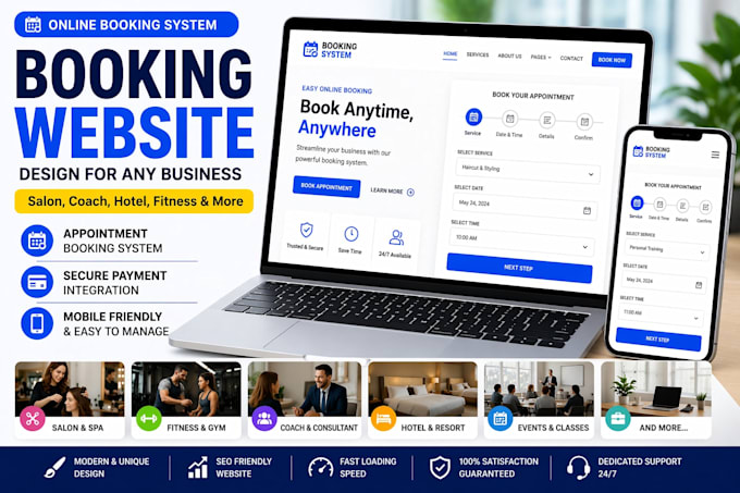 create booking website with online appointment system website