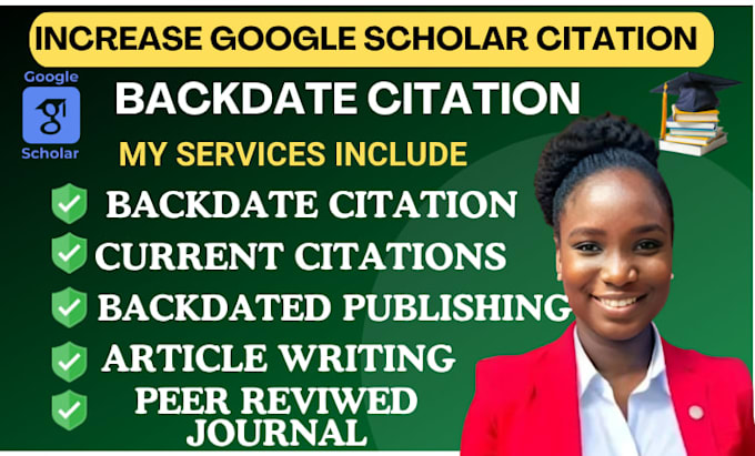 increase google scholar citations, write backdated and publish research articles