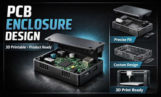 design 3d printable electronics enclosure and pcb casing for your product
