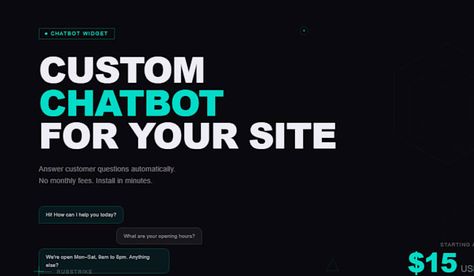 add a custom chatbot to your website to answer faqs