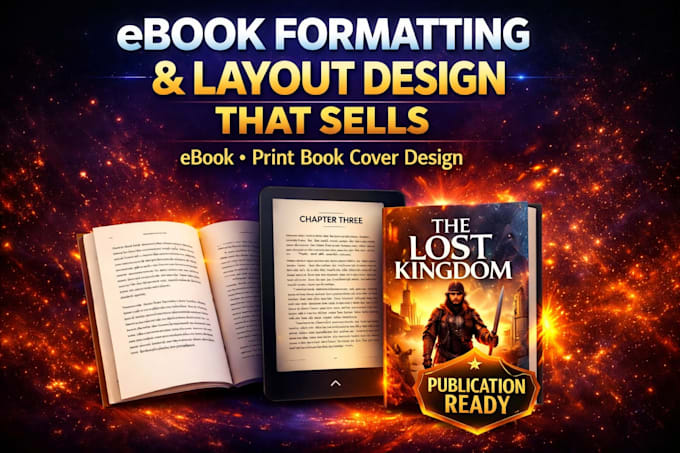 Do ebook formatting ebook layout design for print book cover design by ...