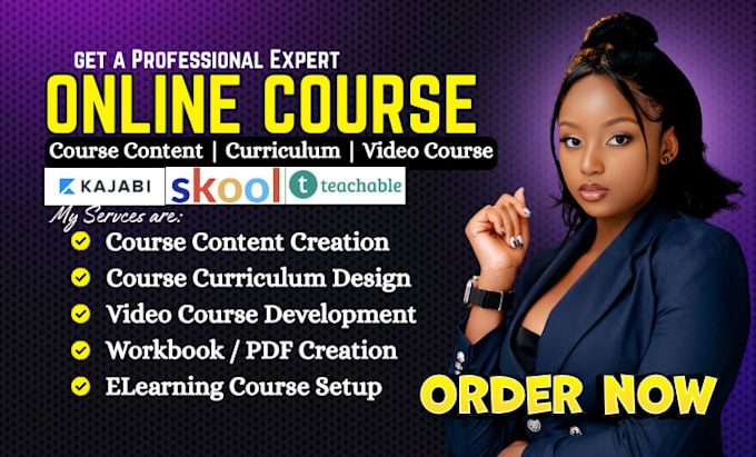 l create online course content, course curriculum, ebook, elearning video course