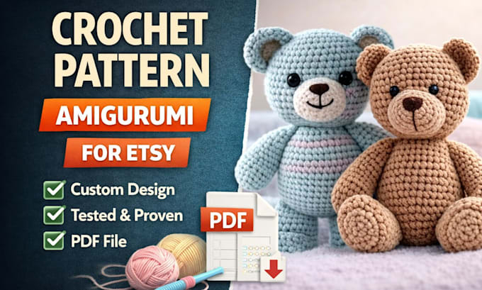 do crochet pattern amigurumi crochet pattern for etsy crochet pattern tester pdf