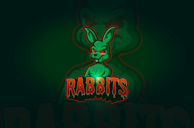 design creative exclusive carton, rabbit logo