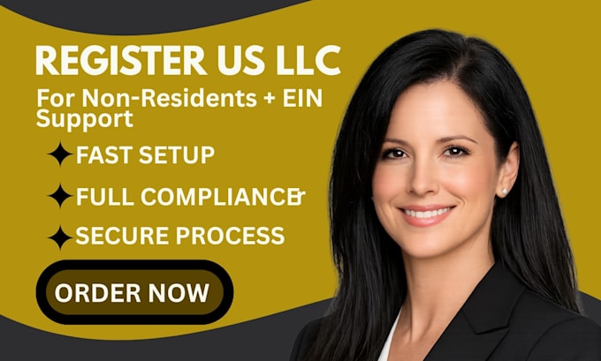 start and register US llc for non residents with ein application support