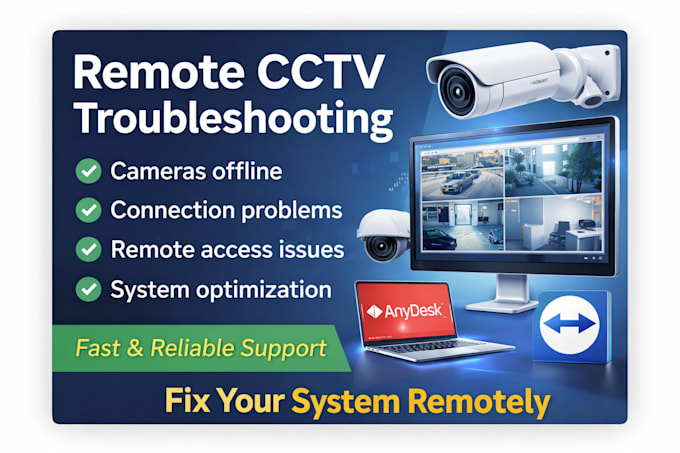 troubleshoot and fix your cctv or IP camera system remotely
