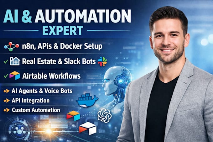 install n8n docker api automation ai agnate real estate slack aritable workflow