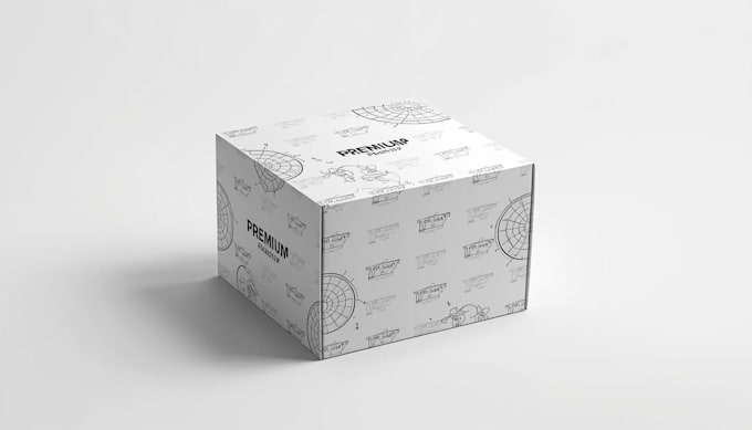 create modern product packaging design with dieline