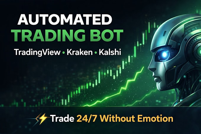 build algorithmic trading bot for tradingview, kraken API, and kalshi