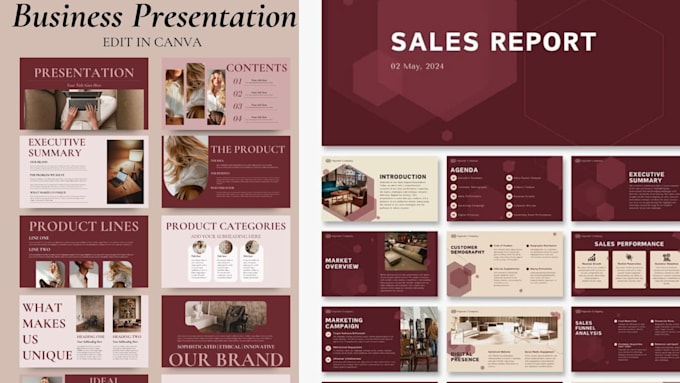 design power point and canva modern presentation