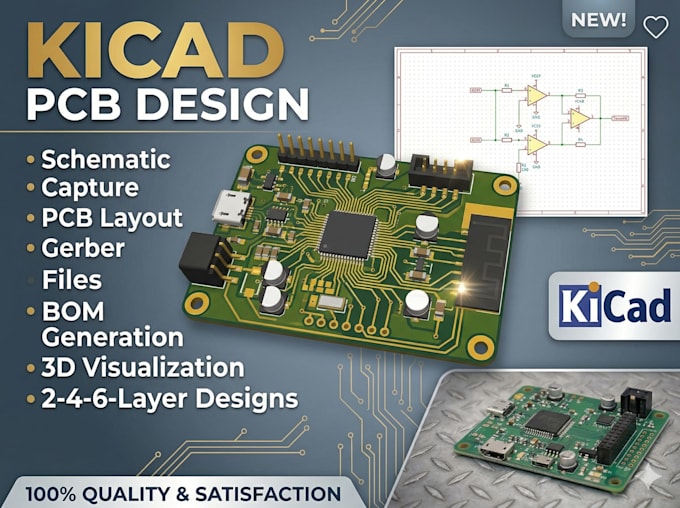 design pcb and schematic using kicad