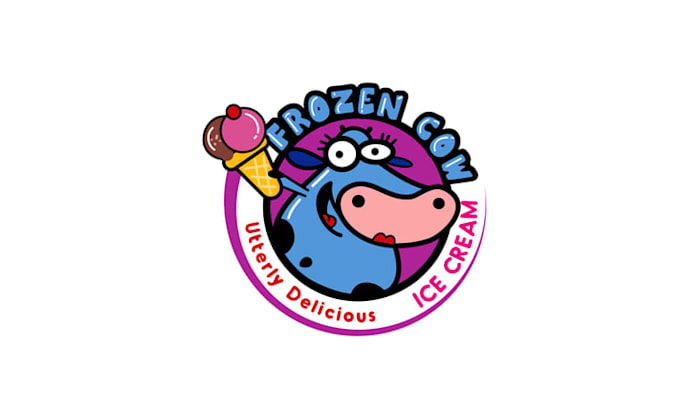 design corporate ice cream store brand logo