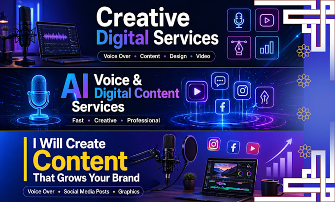 create digital content and voice over