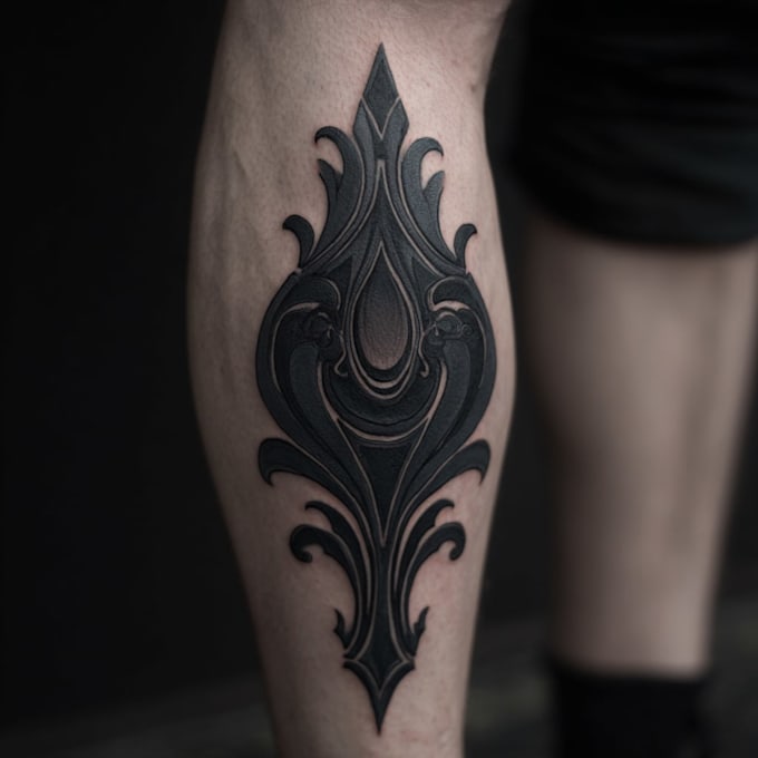 be exclusive tattoo design in blackwork style