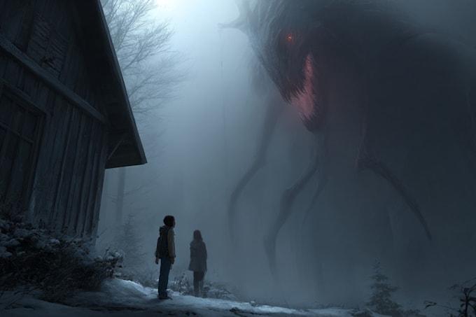 design creepy fantasy horror illustrations