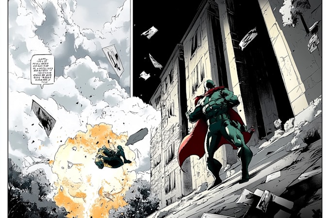 do superhero comic page