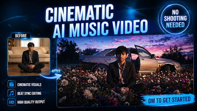 create a cinematic ai music video with stunning visuals for your song