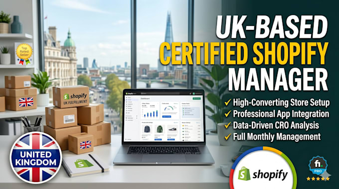 uk based shopify manager operations and site maintenance
