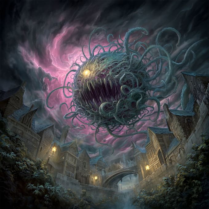 create gothic fantasy horror illustrations