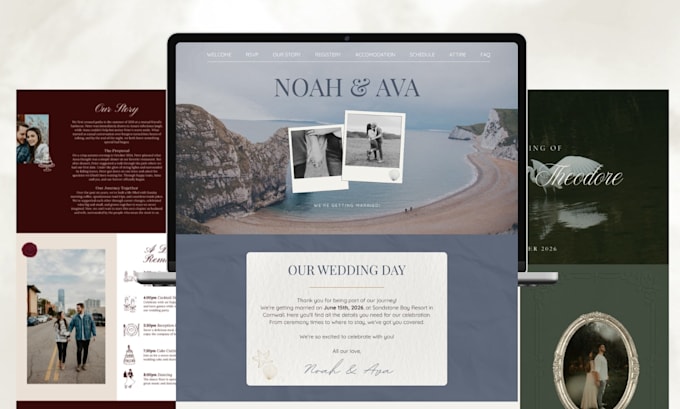 design a beautiful personalised canva wedding website