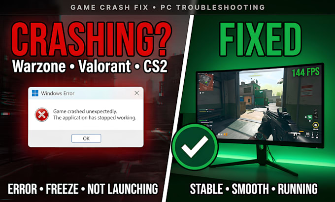 fix game crashes, freezing, directx errors and startup issues on your gaming PC