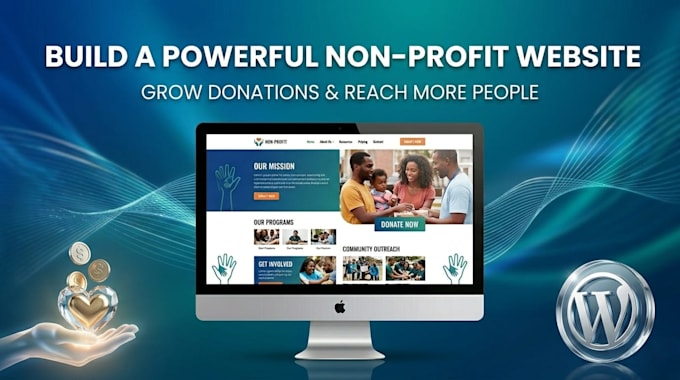 design modern nonprofit charity and donation website in wordpress