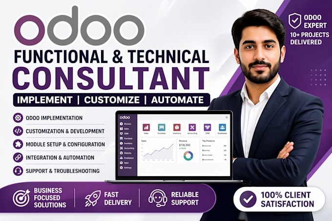 provide odoo erp implementation, customization and support