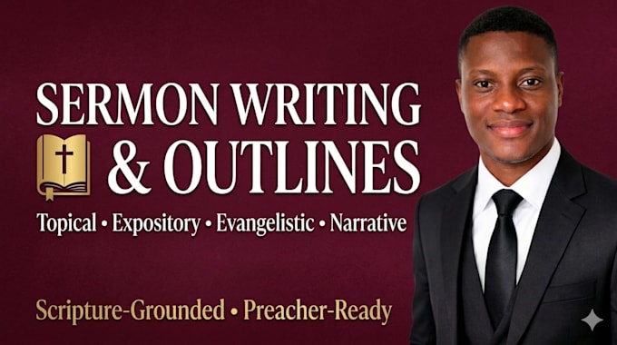 write a powerful sermon outline or full sermon manuscript for your topic