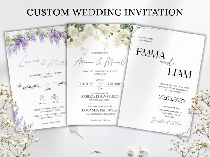 design a bespoke wedding invitation