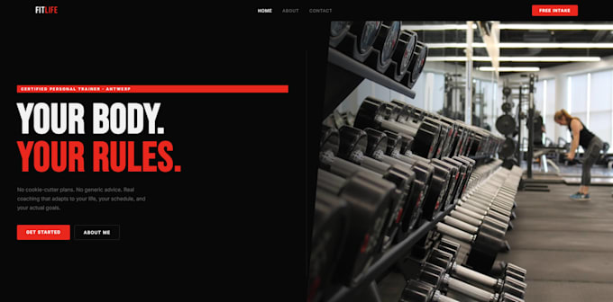 design a modern responsive one page website