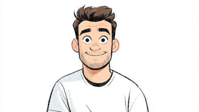 create simple cartoon portrait