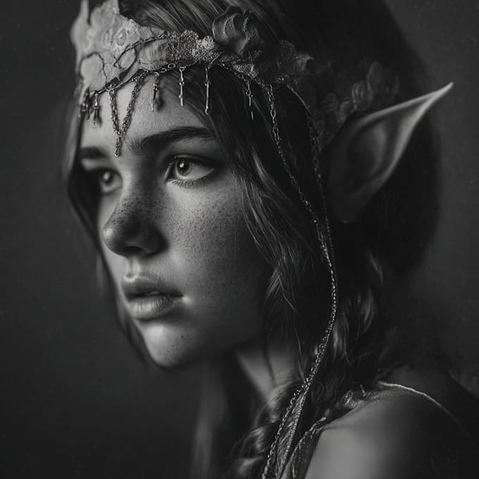 paint a dark fantasy portrait