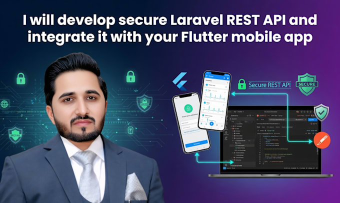 develop secure laravel rest API and integrate it with your flutter mobile app
