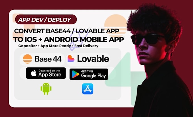 convert base44 or loveable app to capacitor native IOS and android app publish