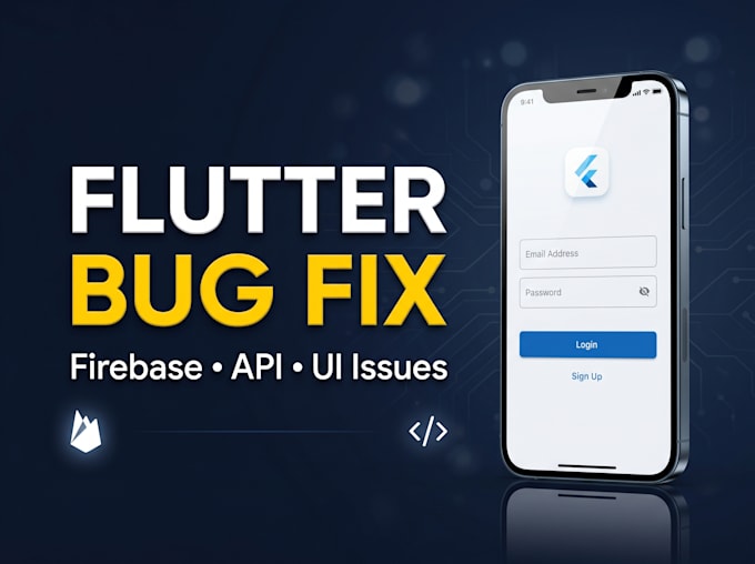 fix flutter app bugs, firebase errors, and API issues fast