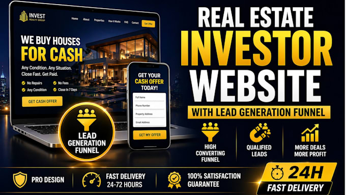 create a real estate investor website lead generation funnel