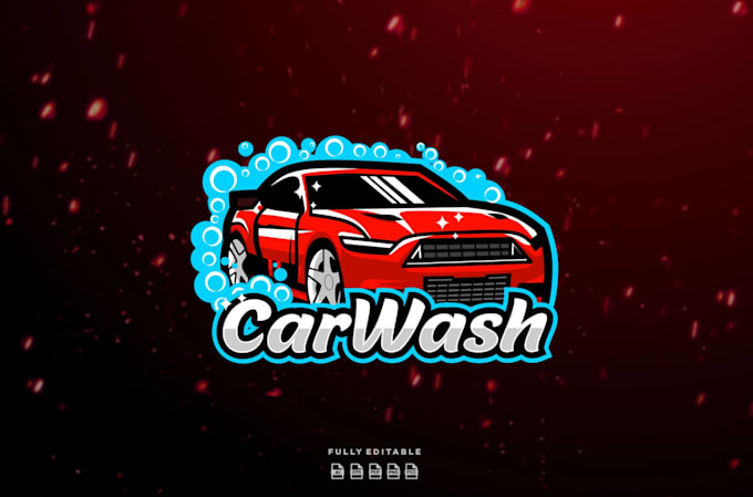 do modern good looking car wash logo