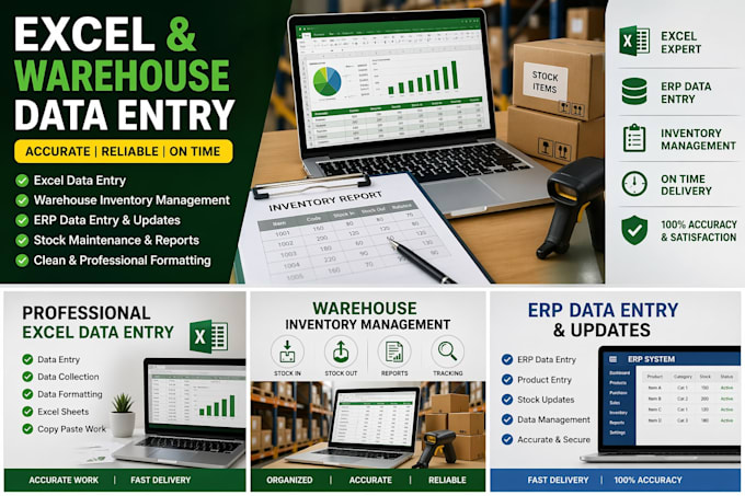 manage inventory data in excel, google sheets, or erp