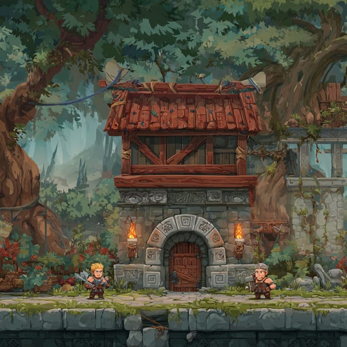 2d game mobile art