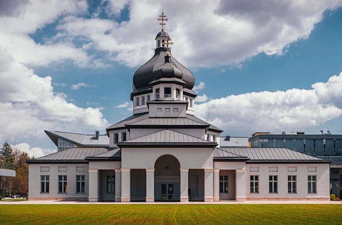 design 3d churches exterior, interior rendering, architecture visualization