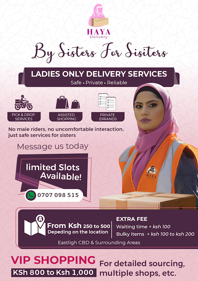 design a modern delivery service advertisement