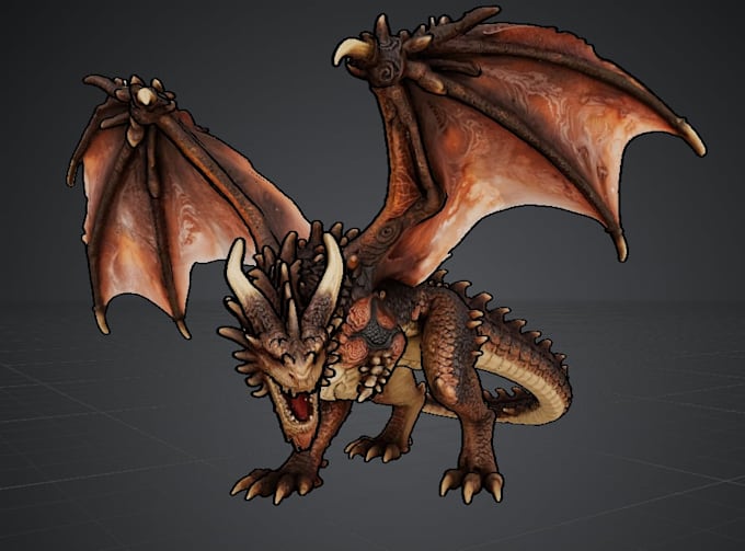 create a 3d fantasy character or creature for games or print