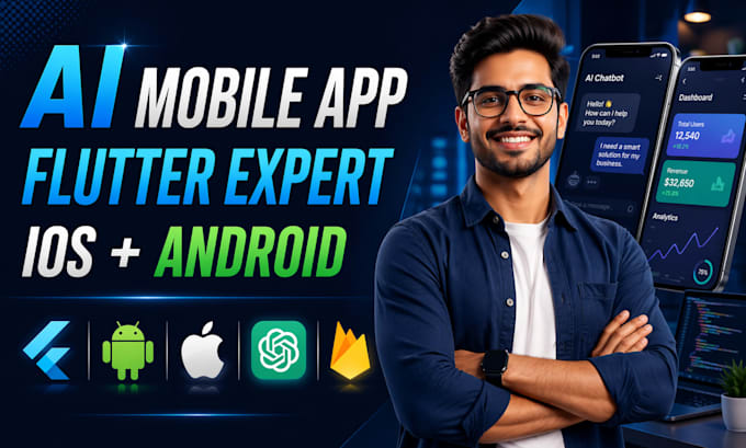 build ai mobile app, flutter app, ios android app, chatbot, saas app